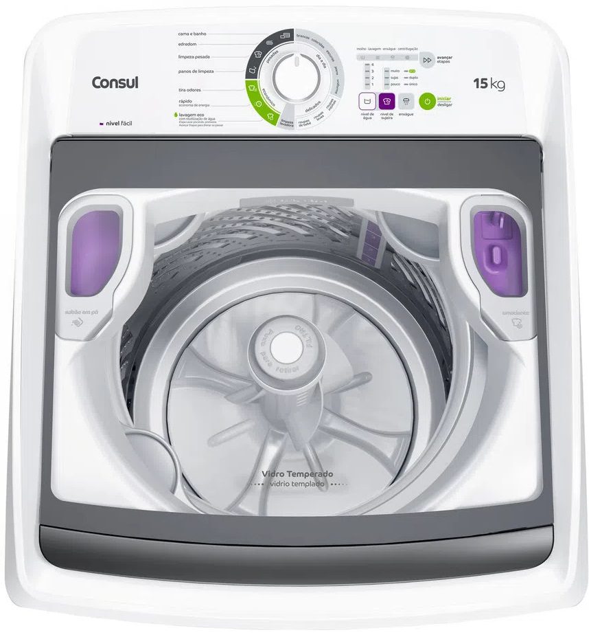 Máquina de Lavar modelo CWH15AB da marca Consul